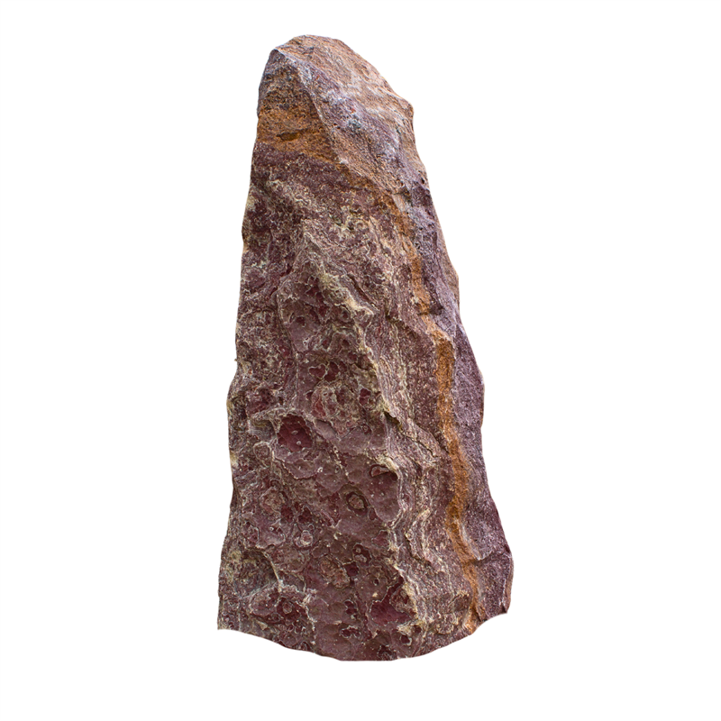Monolith Rosello, Nr. 2, orange - rot, L 50, L 50, H 115 cm, ca. 300 kg