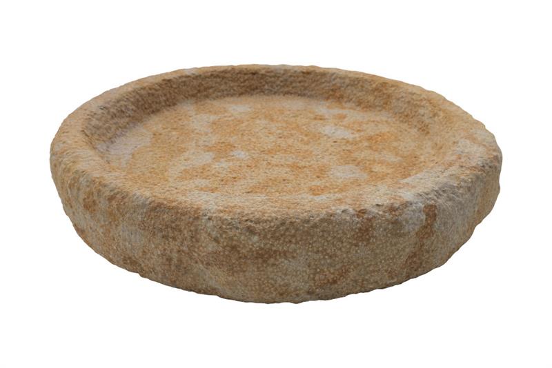 Vogeltränke aus Sandstein, RUND