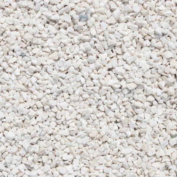 Marmorsplitt matt - weiß