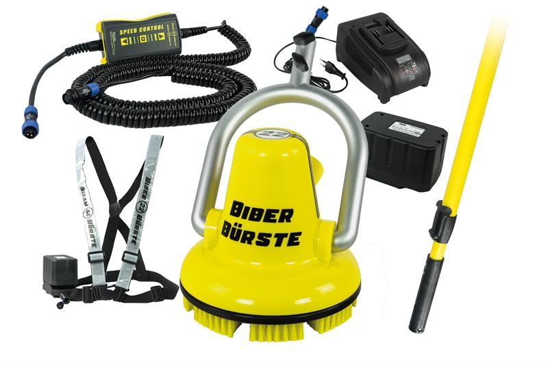 Biber 22 Bürste, mit Teleskopstange Trioval GFK ausziehbar 2,5 - 5 m