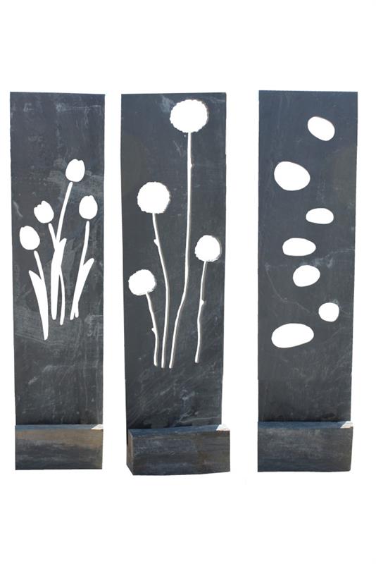 Schieferplatten Ornamental mit unterschiedlichen Mustern