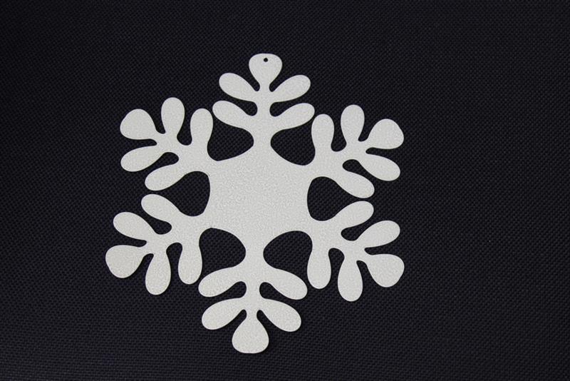 Schneeflocke zum Hängen - WEIß Shabby Chic D 20 cm