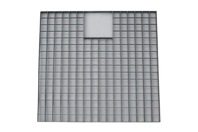 Wasserspiel Zubehör, Metall Abdeckrost eckig 80x80 cm