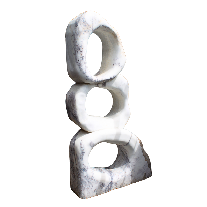 Marmor Skulptur Lavendel 3xO, ca. 60x20x123cm, 100kg