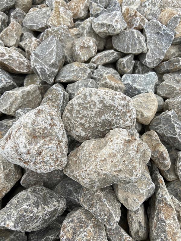 Schroppen aus Muschelkalk, GETROMMELT, ca. 60 - 120 mm