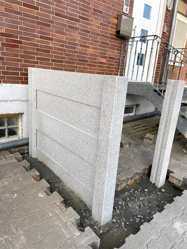 EINLEGEPLATTEN für SICHTSCHUTZ PALISADEN 150x30x3 cm