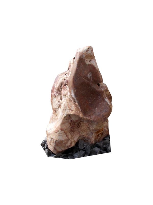 FindlingAURORA Nr.51 mit Quellbohrung, Kalksteinfindling Rose