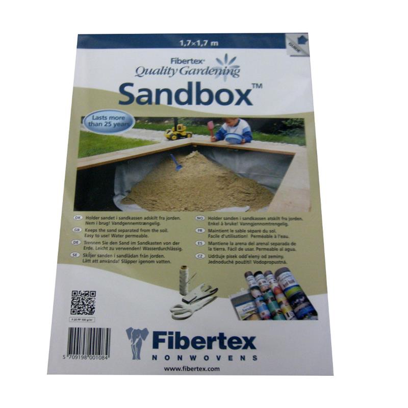 Vlies SANDBOX 1,7x1,7m Abschnitt