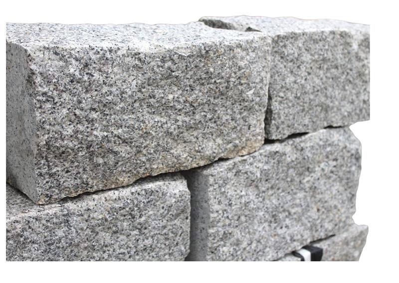 Mauersteine SCHLESISCH GRAU, ca. 40x20x20 cm, palettiert