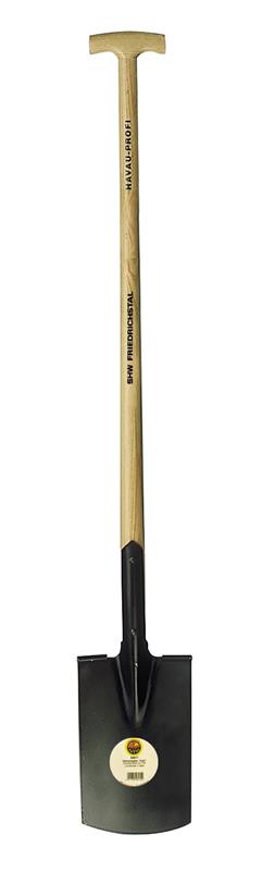 SHW - Havau-Gärtnerspaten Profi schwarz, mit Eschen-T-Stiel