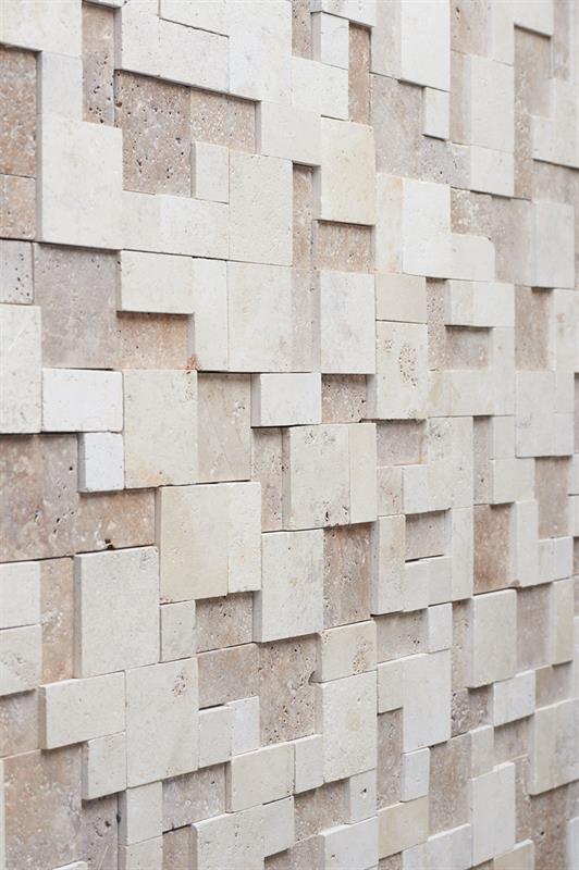 Verblender aus Travertin Stockholm, Farbe beige