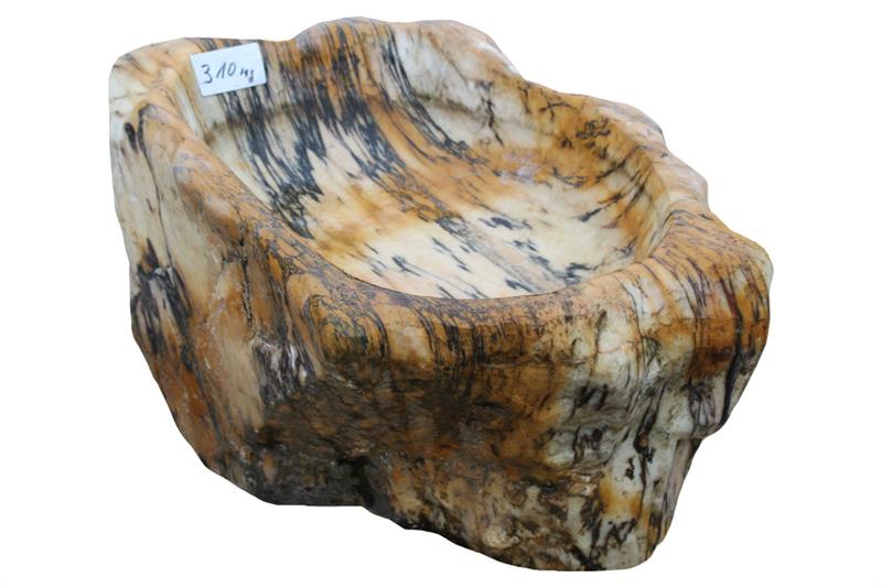 Trog, orange-braun, teils mit Adern in anthrazit , Gewicht ca. 310kg