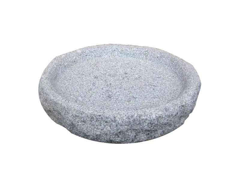 Vogeltränke aus Granit RUND, gestockt