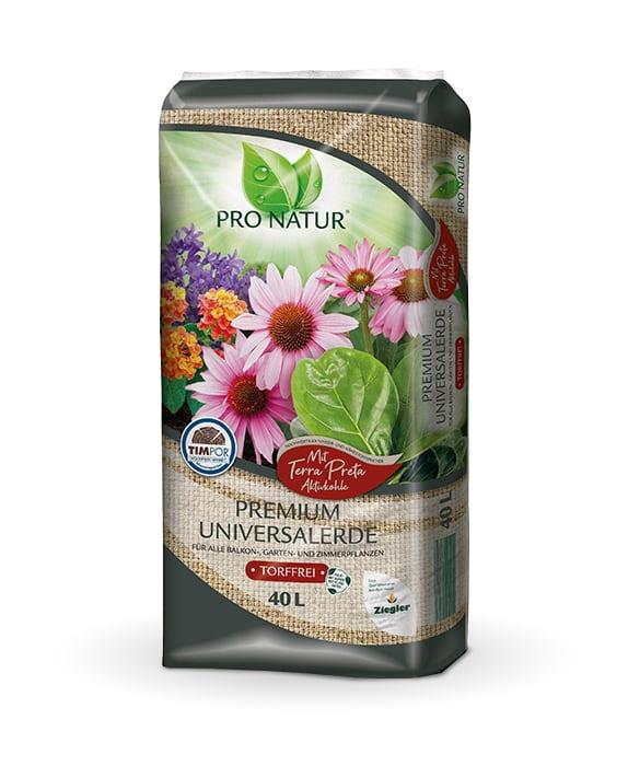 PRO NATUR Premium Universalerde mit Terra Preta 40ltr