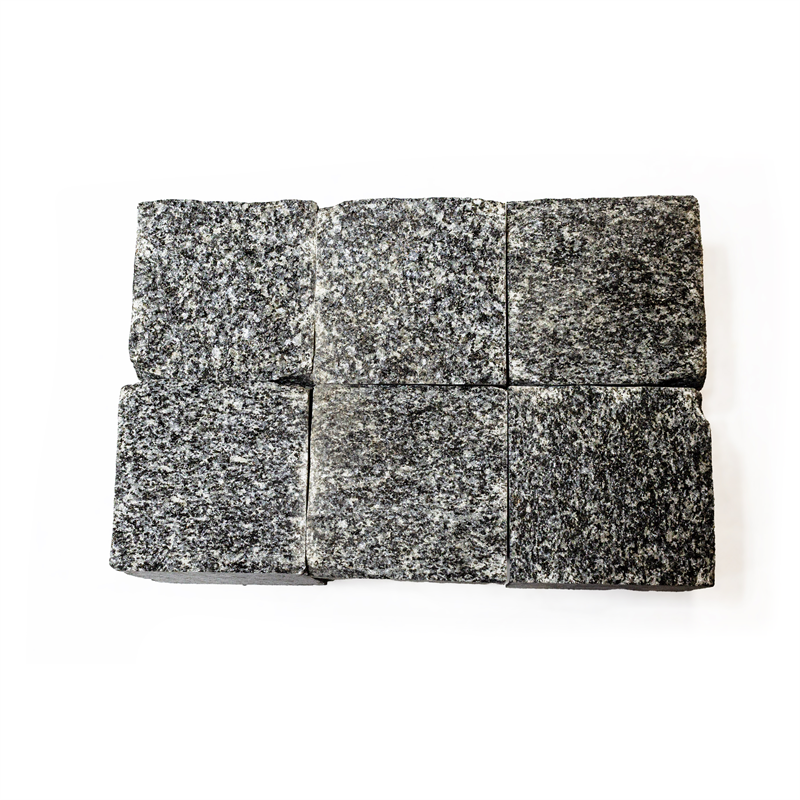 Pflastersteine Dinar aus Gabro, ca. 10x10x10 cm 2 Seiten gespalten