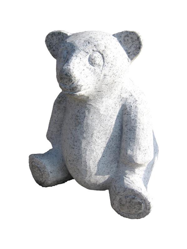 Bär aus Granit GROß, hellgrau