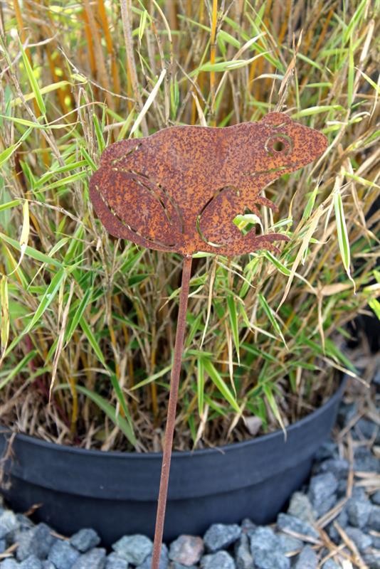 Frosch Stecker aus Edelrost