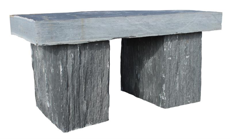 Bank aus Quarzschiefer - Graphit, ca. 100x50x10 cm