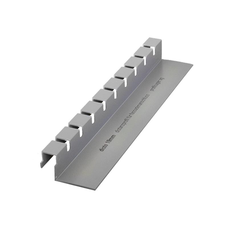 disto 19mm - Distanzprofil für den Fassadenanschluss, Farbe hellgrau, Länge 2m