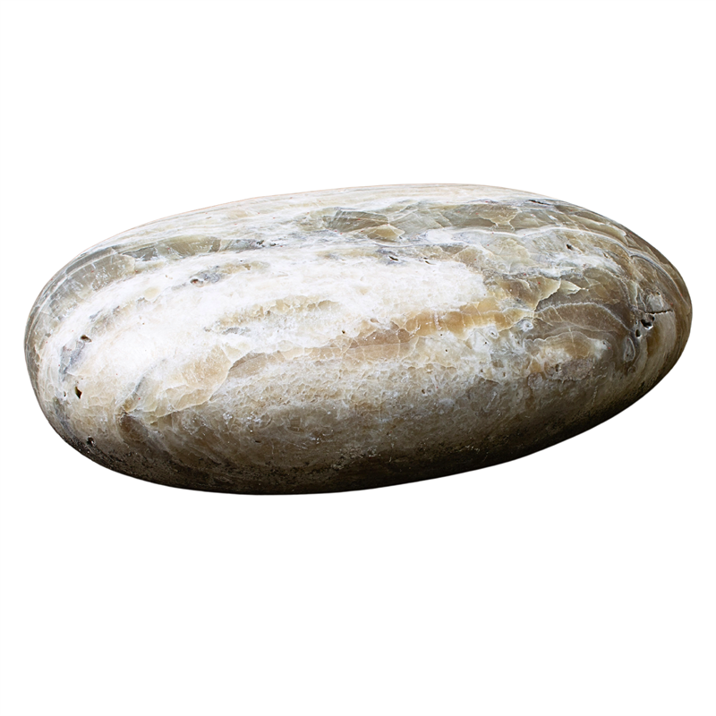 Pebble / Egg, Mystic Mint ca. 80kg, ca. 52x40x18cm, poliert
